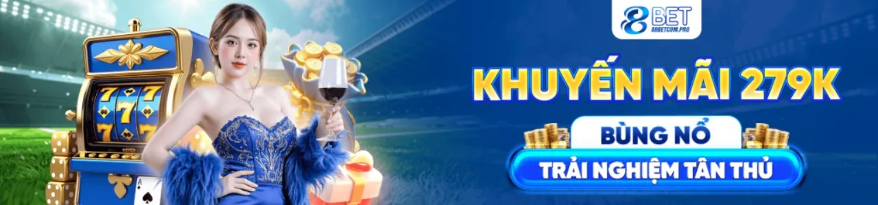 Sảnh game slot rực rỡ tại W9BET với nhiều máy đánh bạc và hiệu ứng ánh sáng xanh vàng